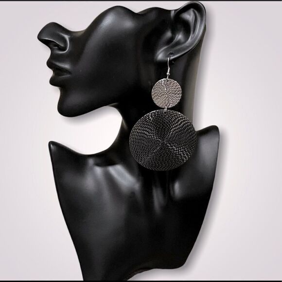 3/$25❗️Double Disc Drop Earrings - Picture 1 of 3